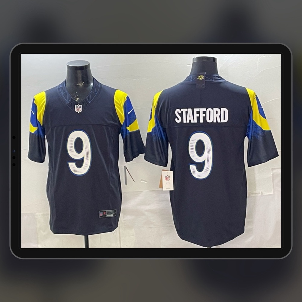 Men's NFL Los Angeles Rams #9 Matthew Stafford Rivalry Collection F.U.S.E Jersey